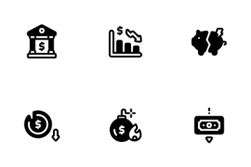 Crise financière Icon Pack