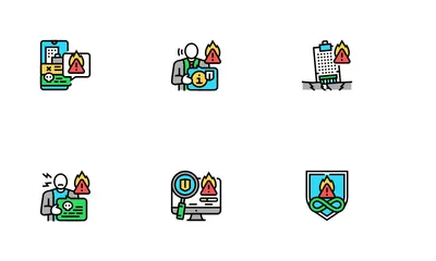 Crisis Management Risk Strategy Icon Pack
