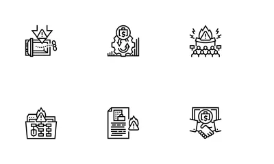 Crisis Management Risk Strategy Icon Pack