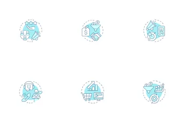 CRM System Types Icon Pack