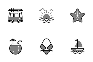 Vacanze estive cromatiche Icon Pack