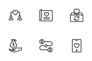 Crowdfunding And Donation Icon Pack