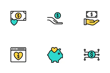 Crowdfunding And Donation Icon Pack