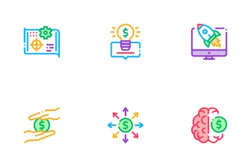 Crowdfunding-Geschäft Symbolpack