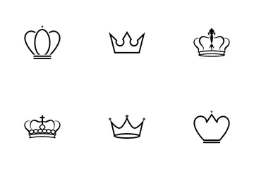 Crown Line Icon Pack