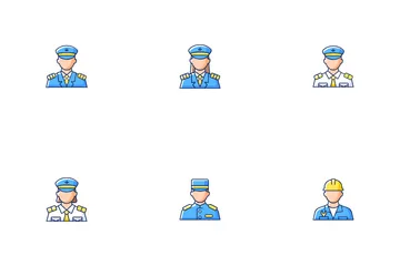 Cruise And Hotel Staff Icon Pack