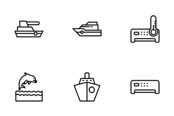 Cruise Ship Icon Pack