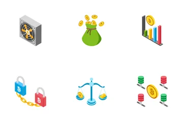 Crypto Currency And Bitcoins Icon Pack