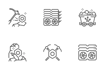 Crypto Mining Farm Icon Pack