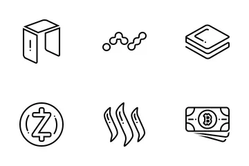 Cryptocurrency 2 Line Icon Pack