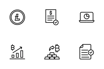 Cryptocurrency And Blockchain Icon Pack