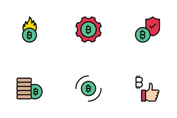 Cryptocurrency And Bockchain Icon Pack