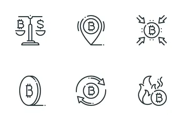 Cryptocurrency And Fintech Icon Pack