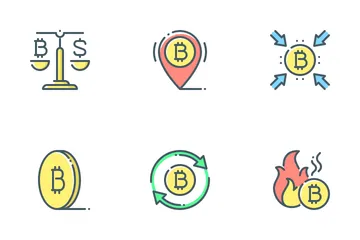 Cryptocurrency And Fintech Icon Pack
