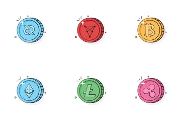 Cryptocurrency Coins Icon Pack