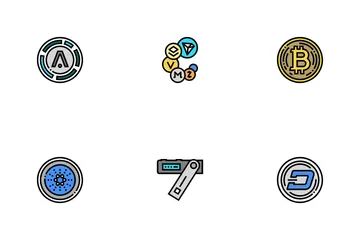 Cryptocurrency Digital Money Icon Pack