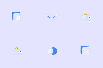Cryptocurrency Glassmorphism Icon Pack