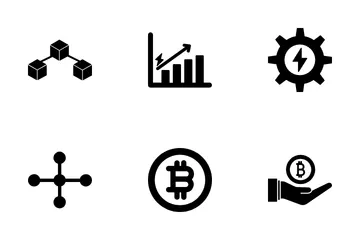 Cryptocurrency Mining Icon Pack