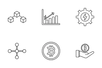 Cryptocurrency Mining Icon Pack