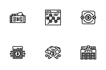 Cryptocurrency Mining Wallet Icon Pack