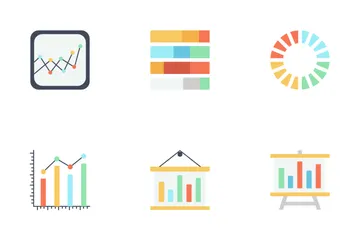 Cuadros y diagramas comerciales Paquete de Iconos