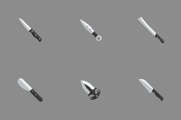 Cuchillo Paquete de Iconos