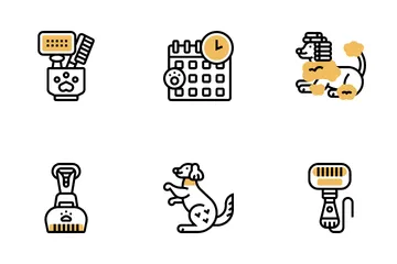 Aseo de mascotas Paquete de Iconos