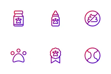 Cuidado de mascotas Paquete de Iconos