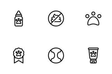 Cuidado de mascotas Paquete de Iconos