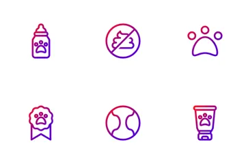 Cuidado de mascotas Paquete de Iconos