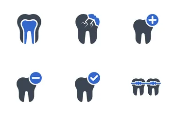 Cuidado dental 1 Paquete de Iconos