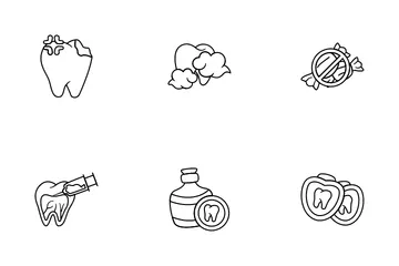 Cuidado dental Icon Pack