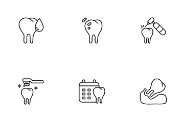 Cuidado dental Paquete de Iconos