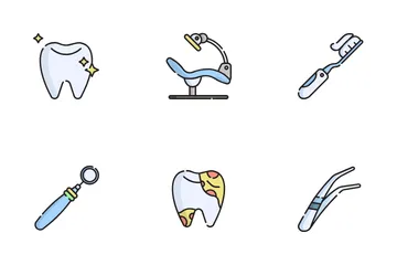 Cuidado dental Paquete de Iconos