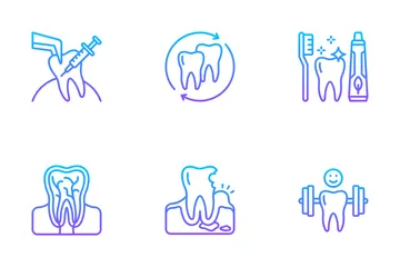 Cuidado dental Paquete de Iconos