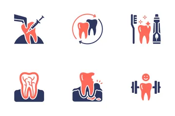 Cuidado dental Paquete de Iconos