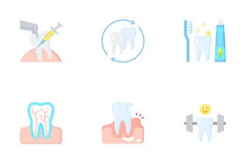 Cuidado dental Paquete de Iconos