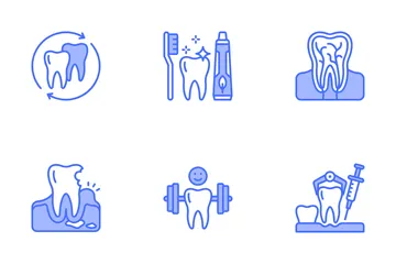 Cuidado dental Paquete de Iconos