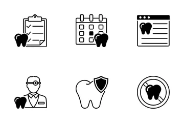 Cuidado dental Paquete de Iconos