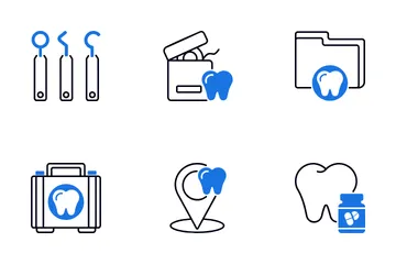 Cuidado dental Paquete de Iconos