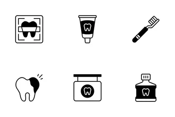 Cuidado dental Paquete de Iconos