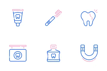 Cuidado dental Paquete de Iconos