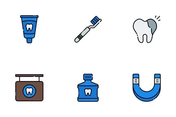 Cuidado dental Paquete de Iconos