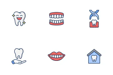 Cuidado dental Paquete de Iconos