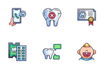 Cuidado dental Paquete de Iconos