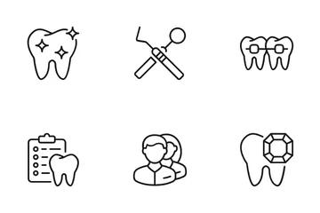 Cuidado dental Paquete de Iconos