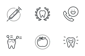 Cuidado dental Paquete de Iconos