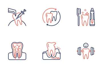 Cuidado dental Pacote de Ícones