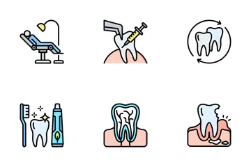 Cuidado dental Pacote de Ícones