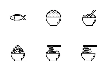 Nourriture asiatique Pack d'Icônes